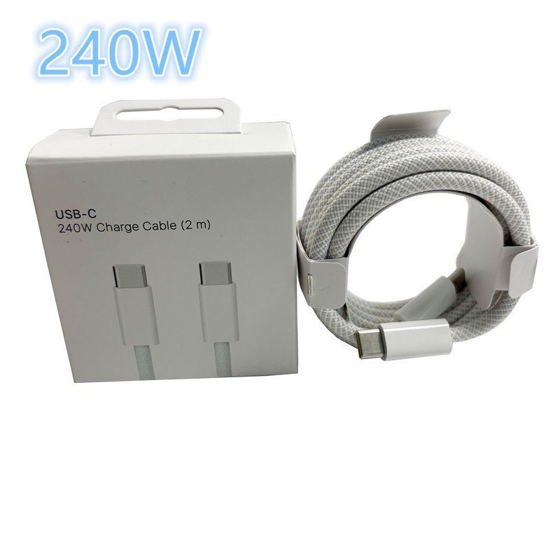 240W Braided Data Cable Suitable for Apple 16 Mobile Phone iPad Tablet Mac Laptop Fast Charging Charging Cable