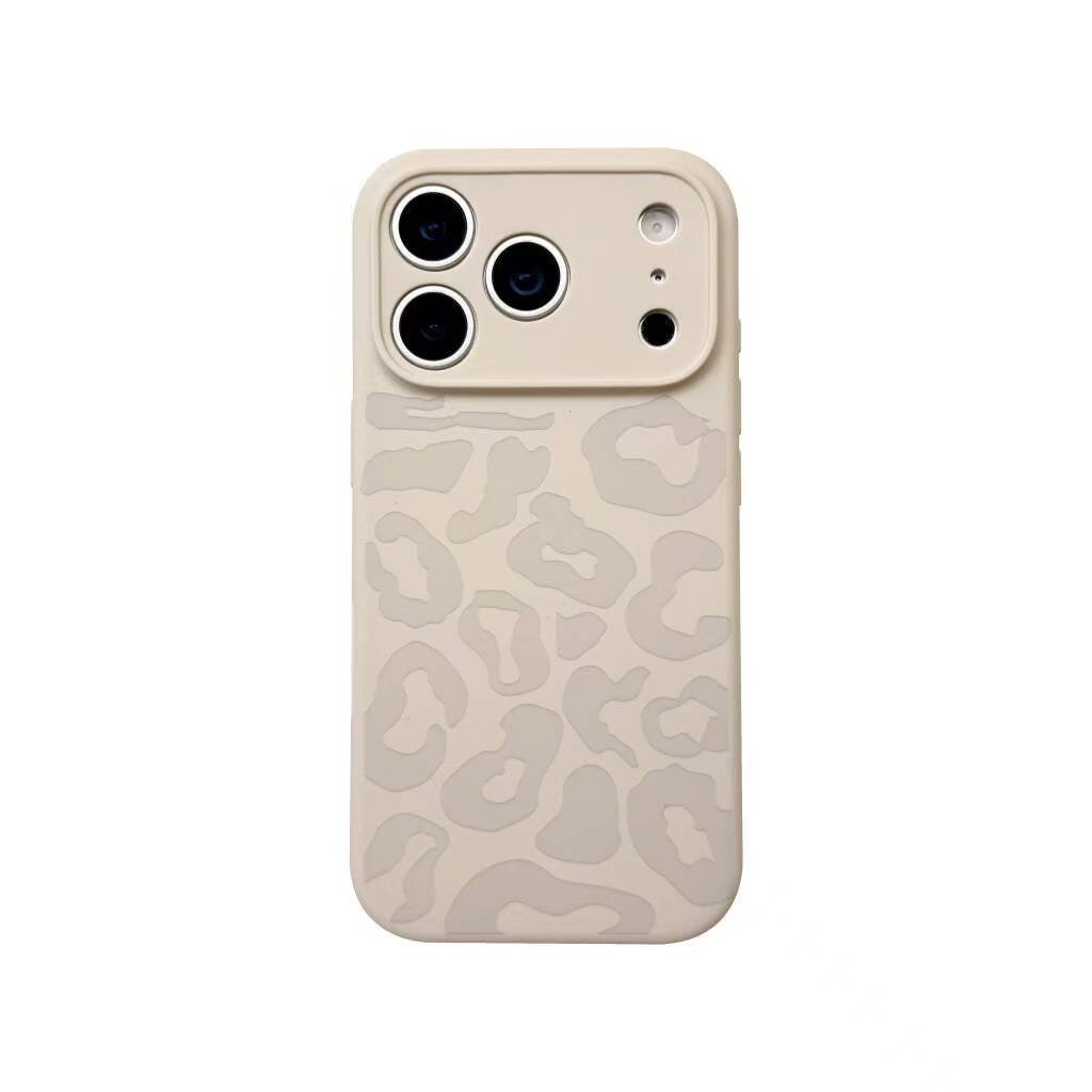 Suitable for Apple 17Promax Leopard Print Silicone Phone Case Iphone16 All-Inclusive 15 Fashionable 14 Anti-Fall Protective Case