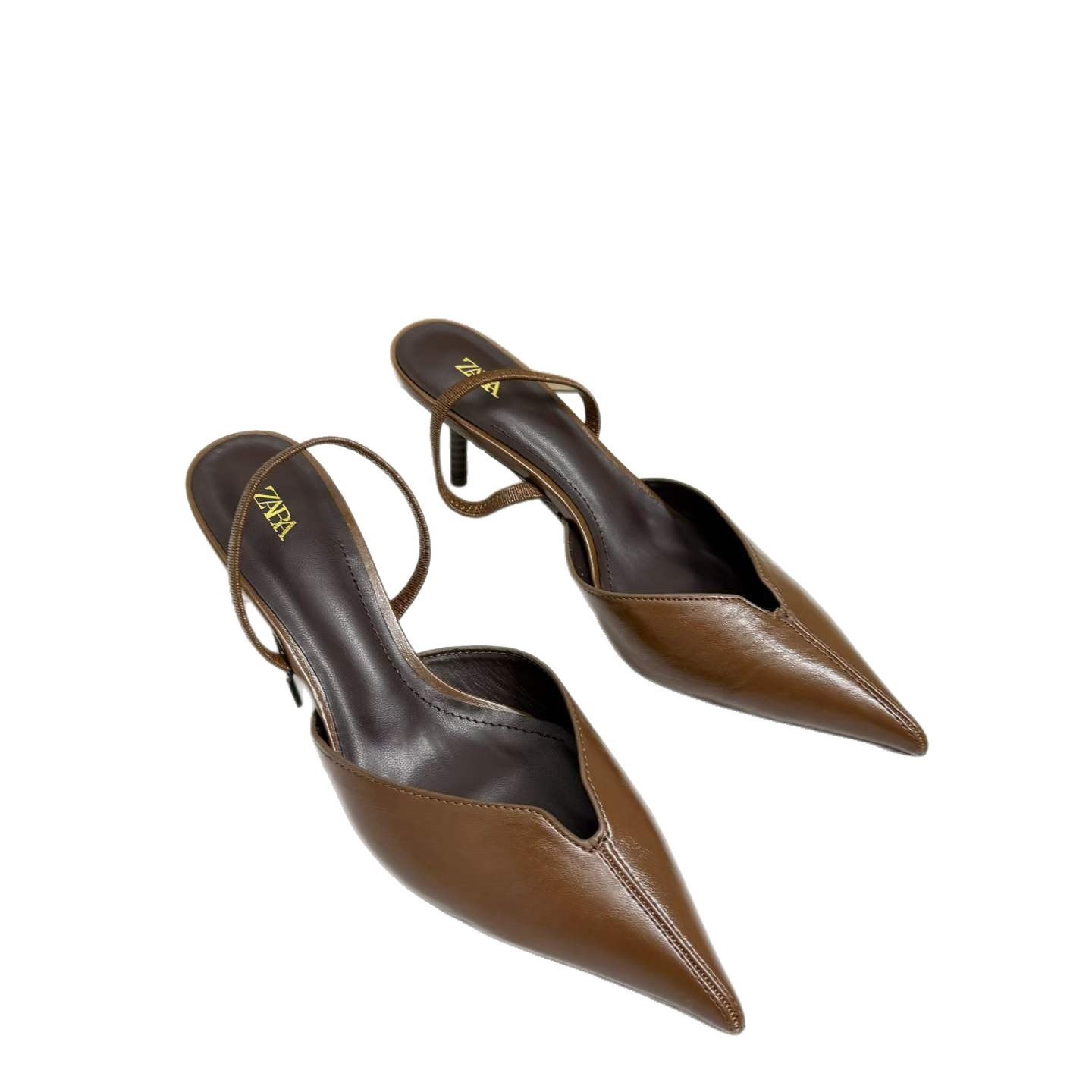 ZA2026 Women's V-Cut Pointed-Toe High-Heel Mules