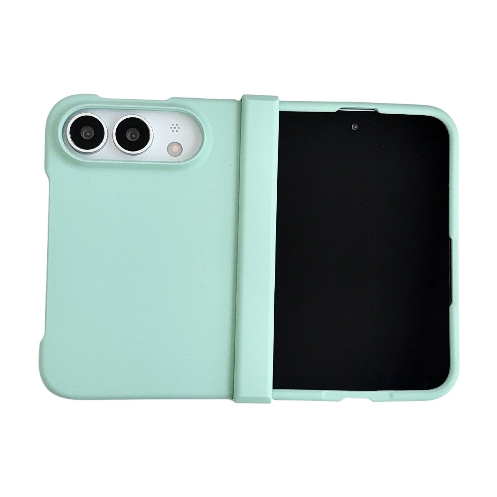 Suitable for the New iPhone Duo Foldable Screen Phone Case, Apple Duo Solid Color Ultra-Thin Central Axis Anti-Drop Protective Cover