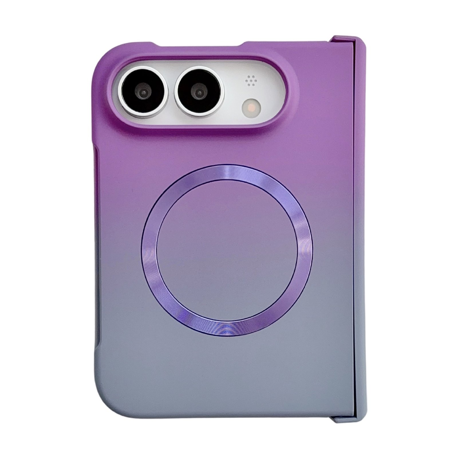 Suitable for Iphoneduo Foldable Screen Phone Case, Skin-Like Gradient Color, Magnetic Attraction, Apple Fold Full-Cover Dual-Axis Hard Case