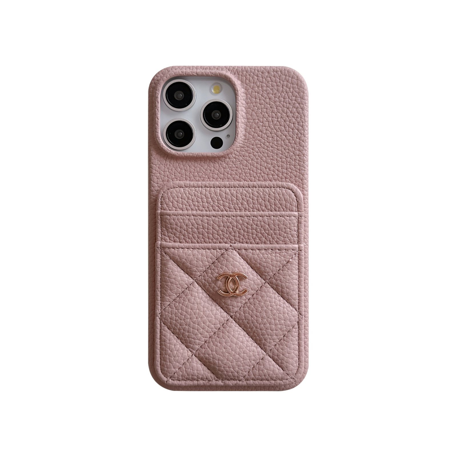 Trendy Internet Celebrity Brand Suitable for iPhone 15 Pro Max Phone Case with Card Slot, Quilted Apple iPhone 16E Leather Hard Case 17