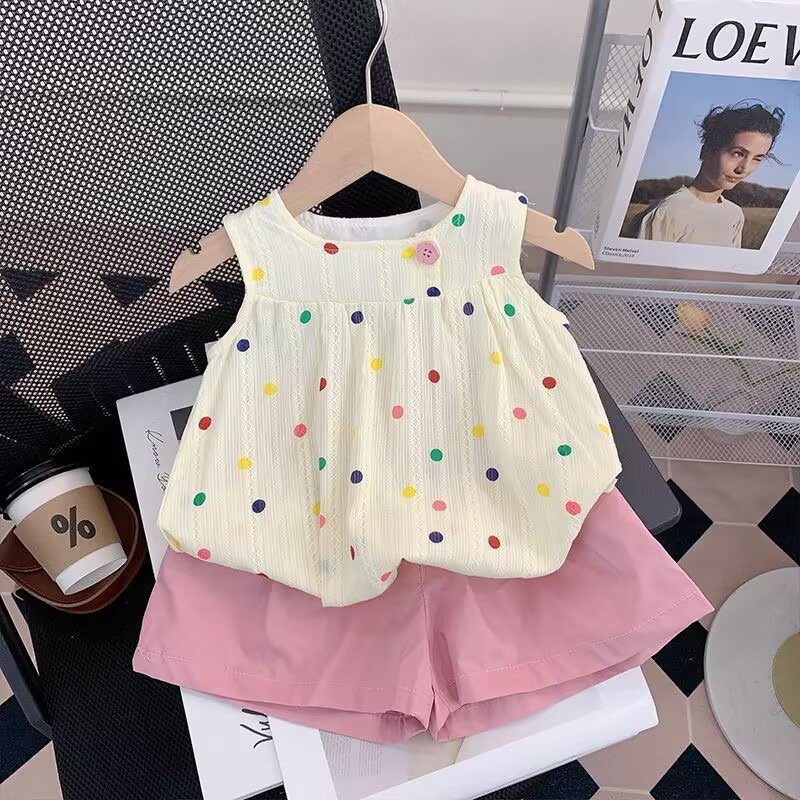Girls' Outfit 2026 Summer New Korean Style Children's Trendy Vest Baby Summer Thin Shorts Two-Piece Set Trendy