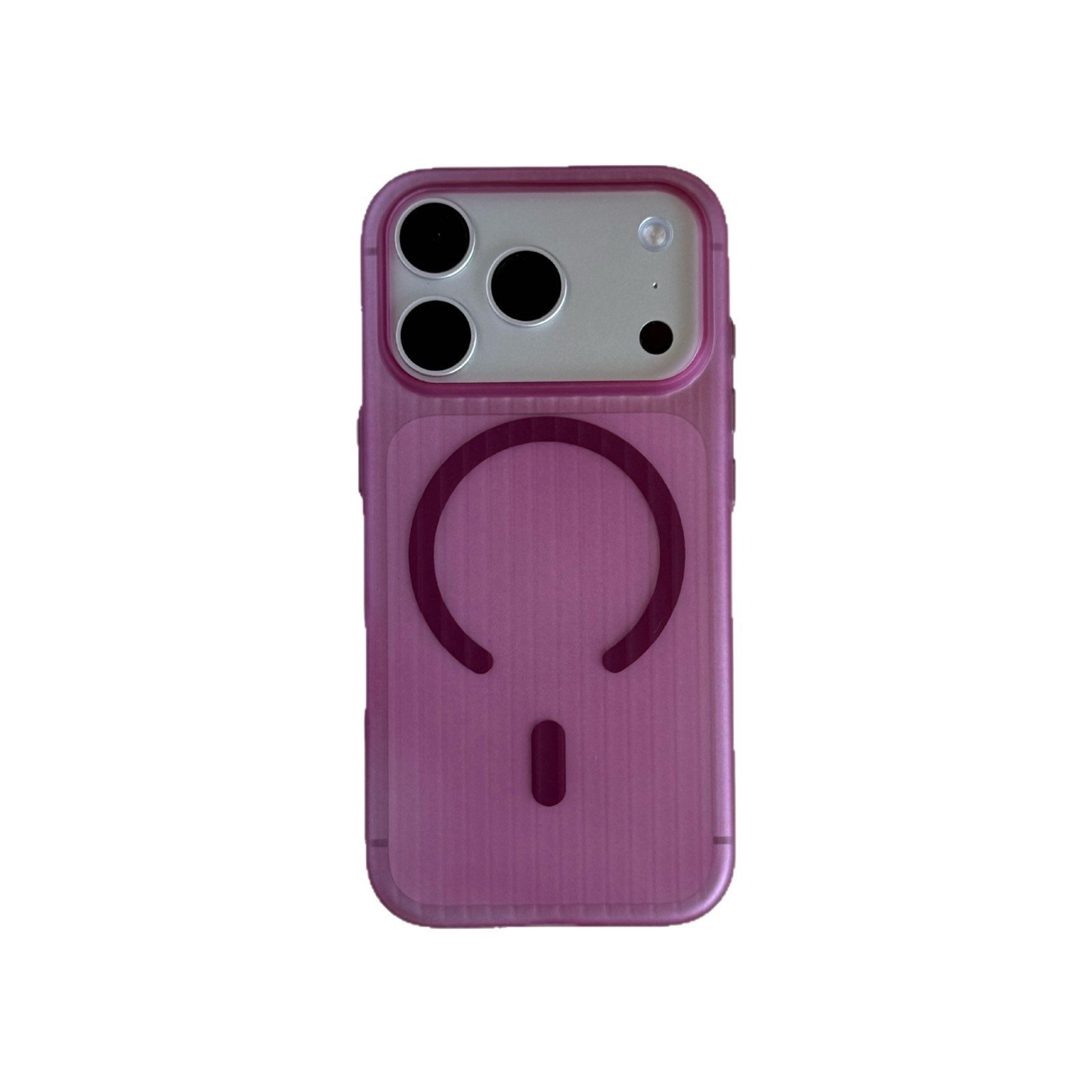 Compatible with iPhone 18 Pro Max frosted corrugated magnetic phone case, Apple 17 full coverage 16-inch skin-feel PC protective case