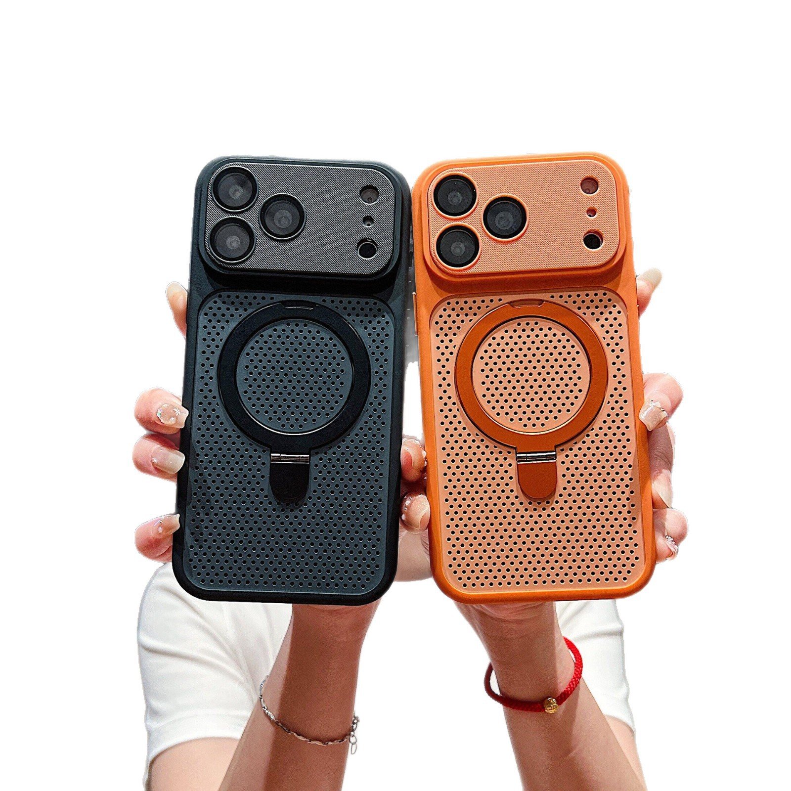 The New Cooling Magnetic Stand Is Suitable for iPhone 17 Pro Phone Cases and Apple 16 Anti-Fall Full-Cover Cross-Border Protective Cases