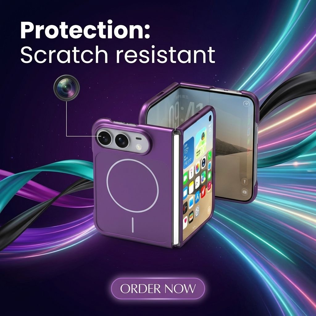 Trending Folding Magnetic Anti-Fingerprint Wireless Charging PC Premium Design Shockproof Phone Case for Duo Cover