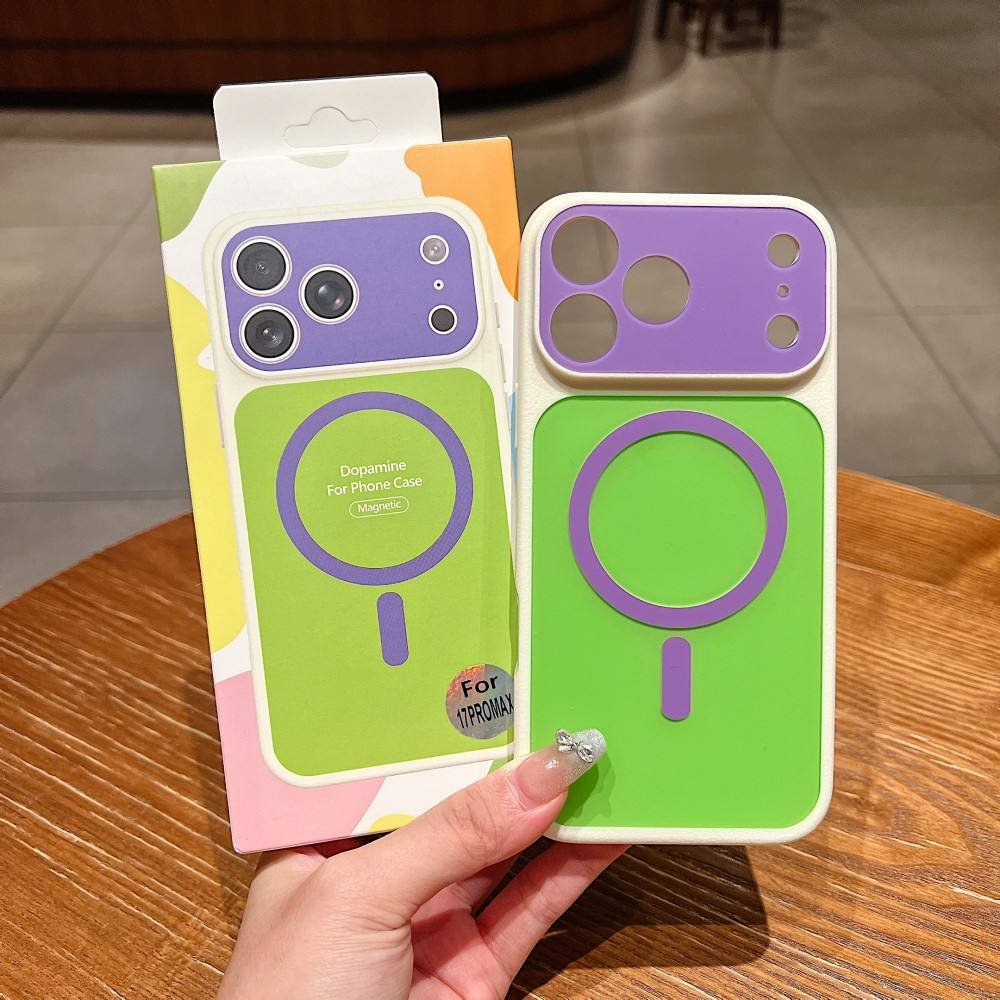 Ins Style Colorful Magnetic Phone Case for iPhone 18 Pro Max Lens Protection Back Cover for iPhone 18 17 16 15 14 13 case
