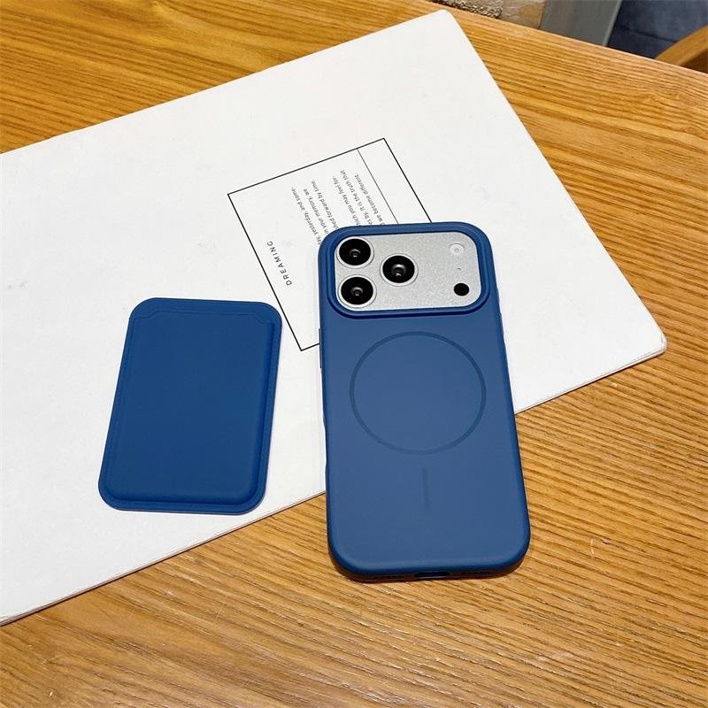 New Trending 2 in 1 Silicone Magnetic Phone Case with Card Holder for iPhone 18 Pro Max 17 16 15 14