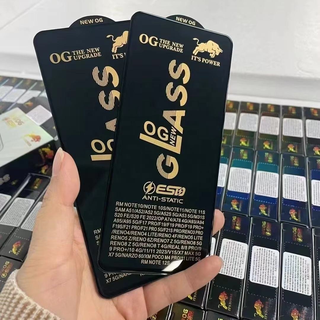 OG Original Grade Tempered Glass Screen Protector Big Arc Anti-Static Bulk Wholesale Factory Direct