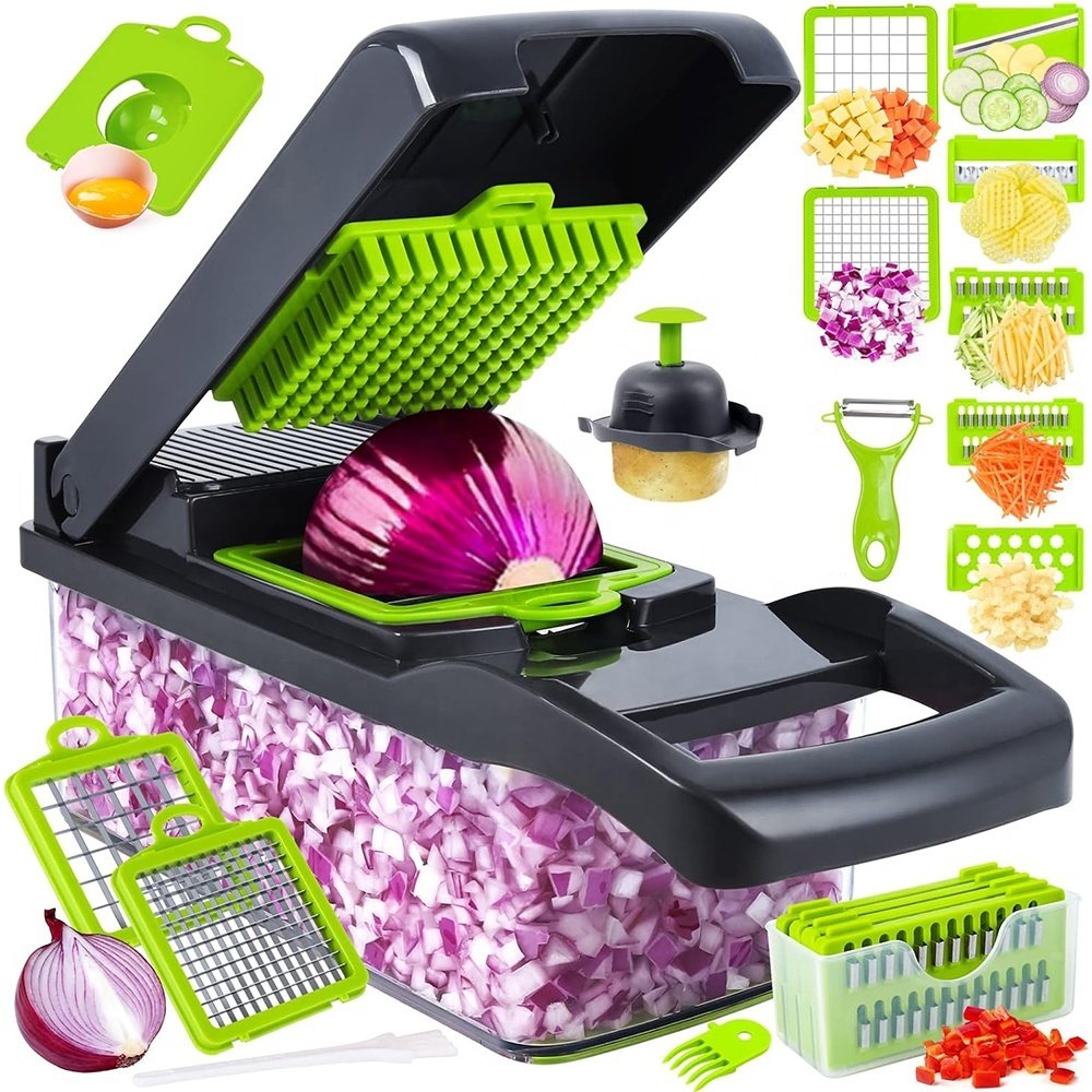 Good Quality Kitchen Tool Multifunctional Vegetable Cutter Potato & Onion Slicer Chopper With Stainless Steel Blade