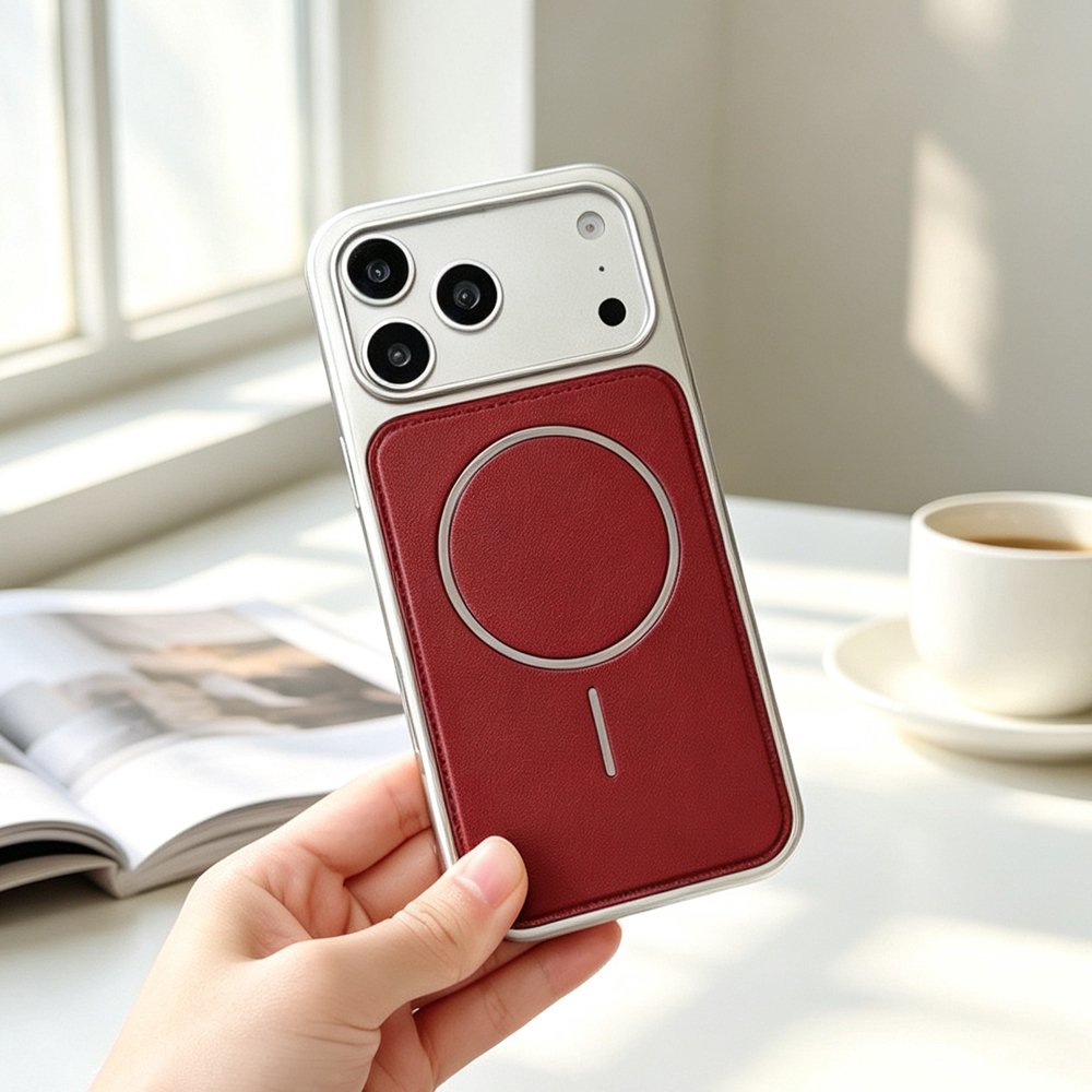 Customized Leather Phone Case for iPhone 17 16 15 Pro Max Air Mobile Cover for Samsung S26 S25 S24 Ultra Magnetic