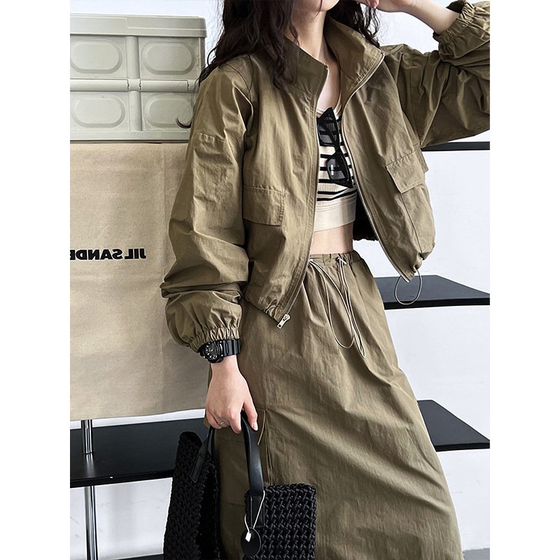 Women's 2026 New Autumn Workwear Casual Set: Stylish Two-Piece Set with Jacket and Skirt